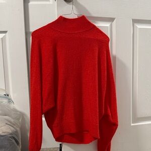 H&M Vibrant Red Cowl Neck Sweater